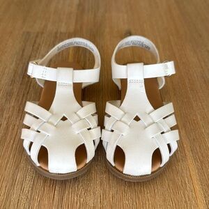 Cat & Jack White Woven Sandals